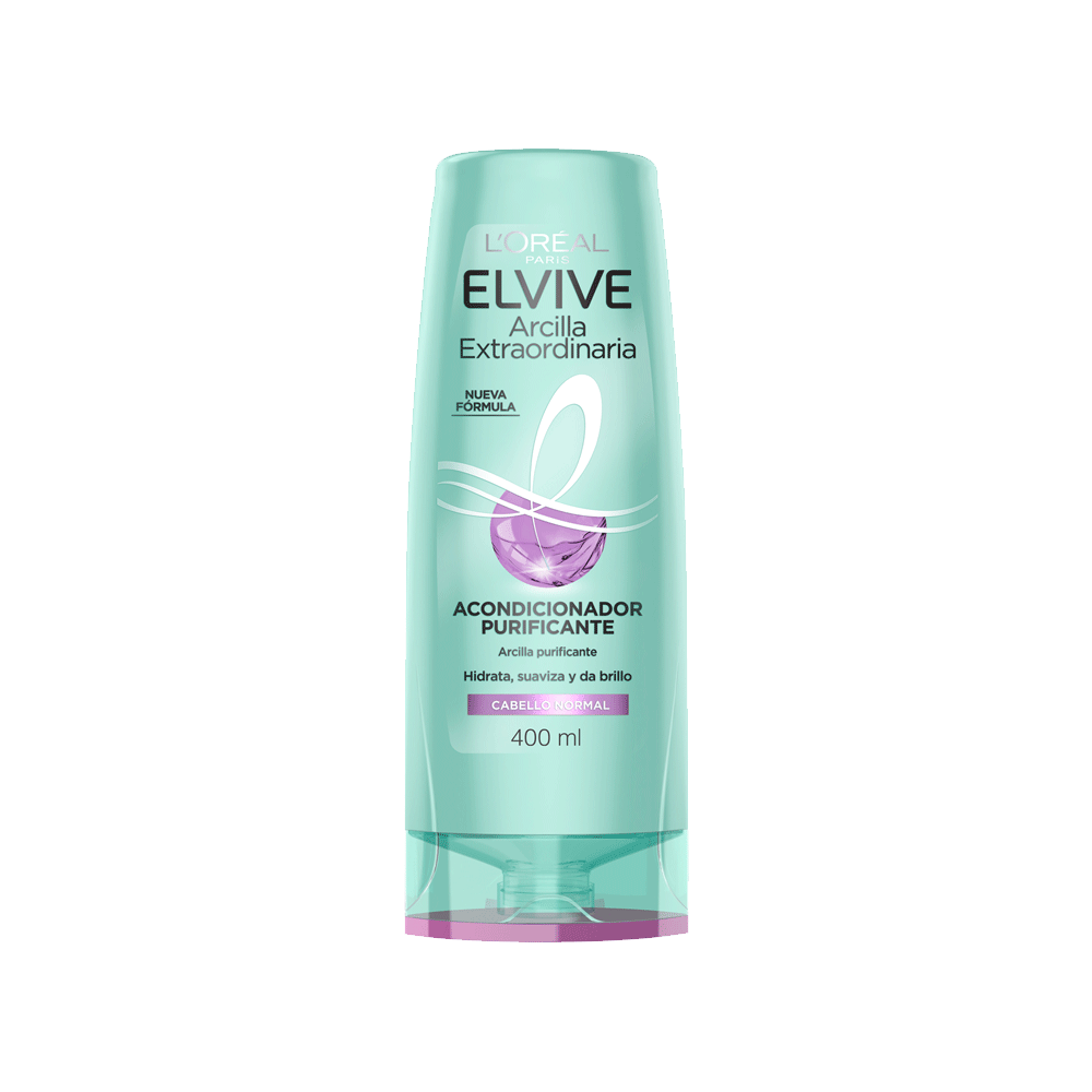 L´Oréal Paris Elvive acondicionador arcilla purificante, 400 ml