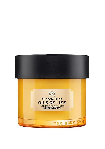 The Body Shop Oils Of Life Intensely Revitalising Sleeping Cream, 100% Vegan Night Cream, 2.7 Oz