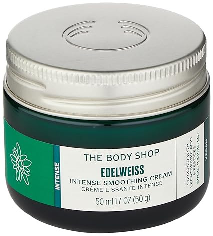 The Body Shop Edelweiss Intense Smoothing Cream – Nourishing Day Cream – Moisturizes and Hydrates Skin – Vegan – 50ml